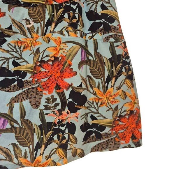 Foray Golf Women's Aqua & Multicolor Floral Hot Tropics Floral Poly/Spandex Skor - Picture 6 of 11